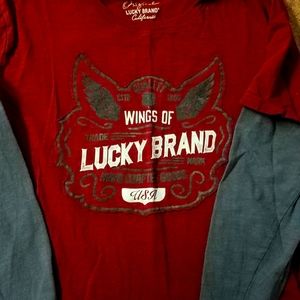 LUCKY BRAND T- SHIRT LONG SLEEVE